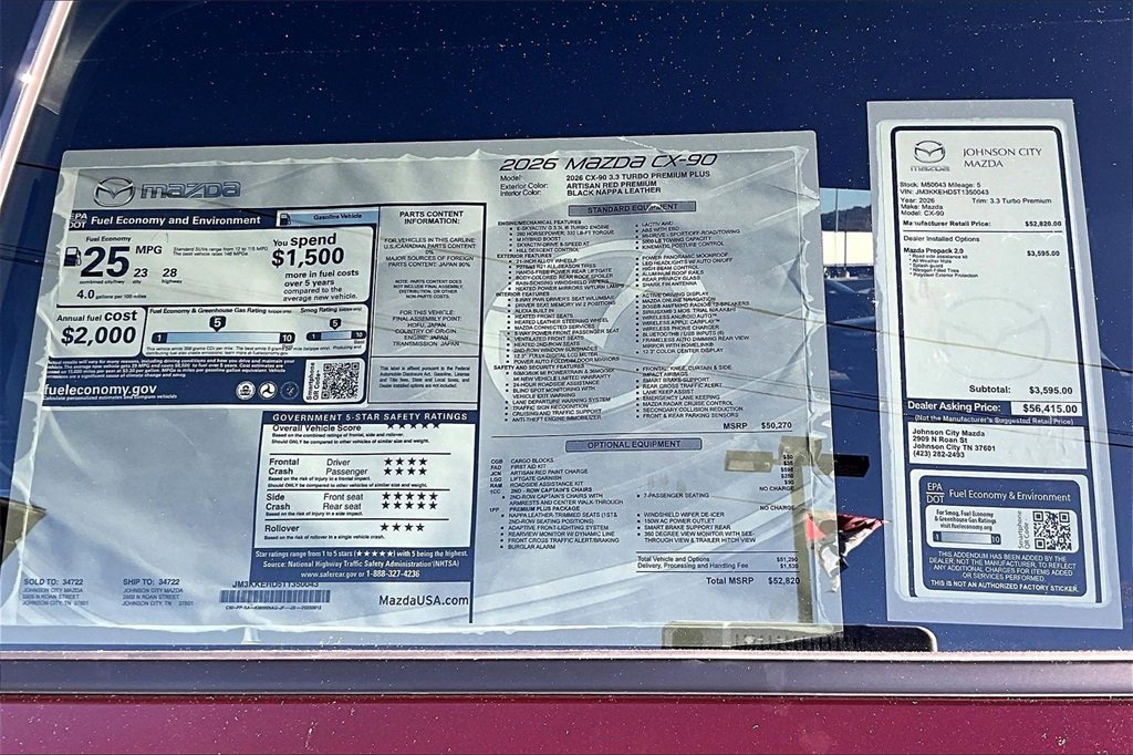 New 2026 MAZDA CX-90 3.3 Turbo w/ Premium Plus Pkg image 25