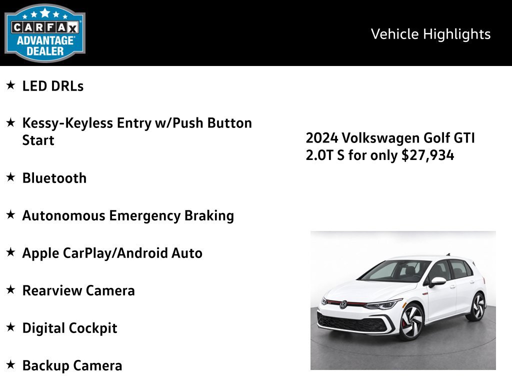 Certified 2024 Volkswagen GTI S FWD image 4