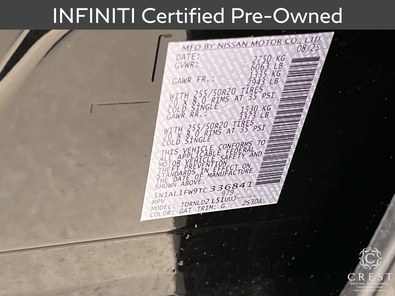 Certified 2026 INFINITI QX60 Sport w/ Dark Cargo Package AWD/4WD image 32