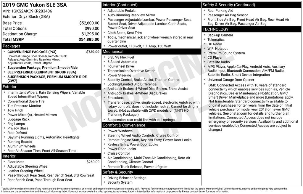 Certified 2019 GMC Yukon SLE w/ Convenience Package AWD/4WD image 32