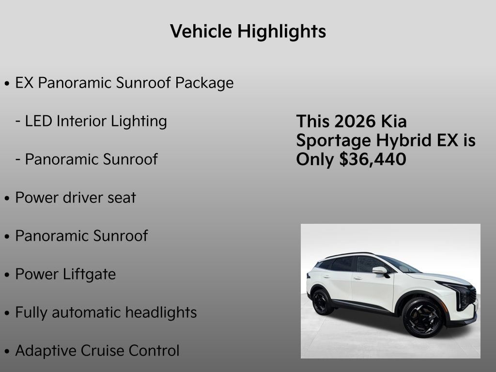 New 2026 Kia Sportage EX w/ EX Panoramic Sunroof Package AWD/4WD image 33