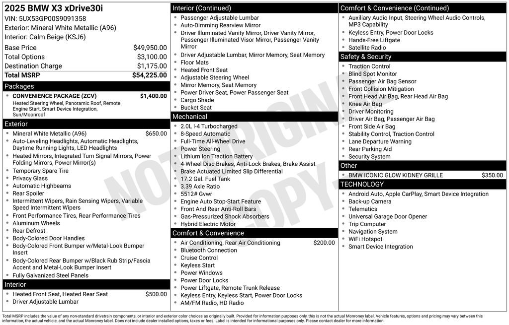 New 2025 BMW X3 xDrive30i w/ Convenience Package image 2