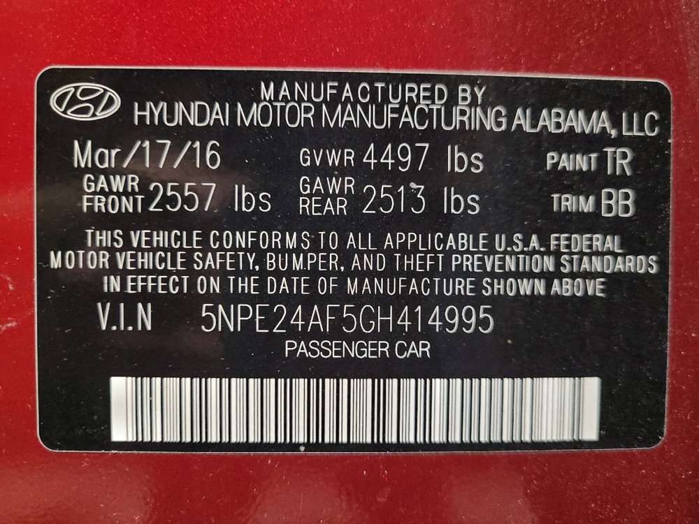 Used 2016 Hyundai Sonata SE FWD image 33