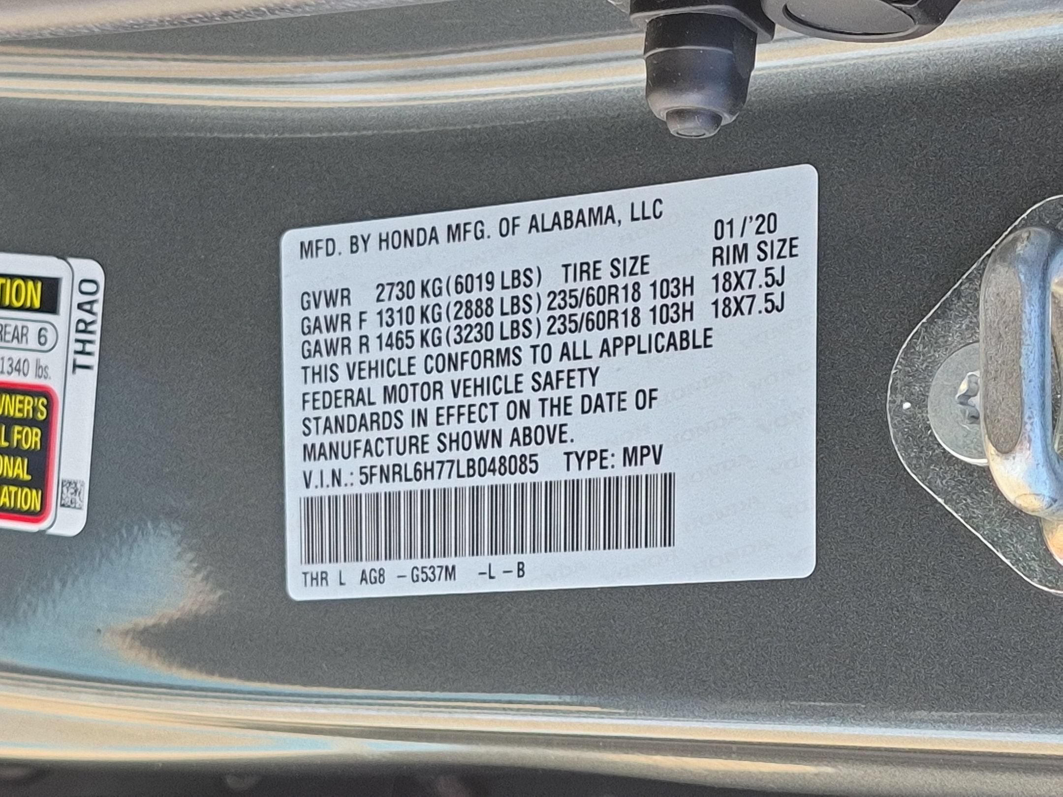 Used 2020 Honda Odyssey EX-L image 32