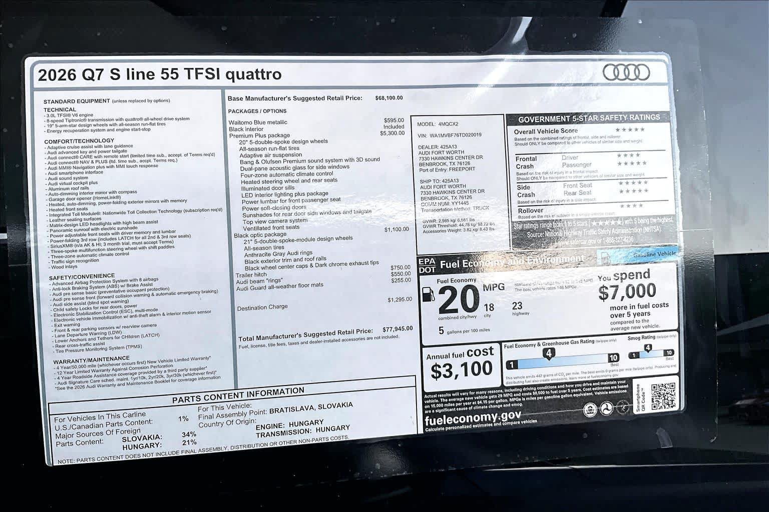 New 2026 Audi Q7 Premium Plus AWD/4WD image 19