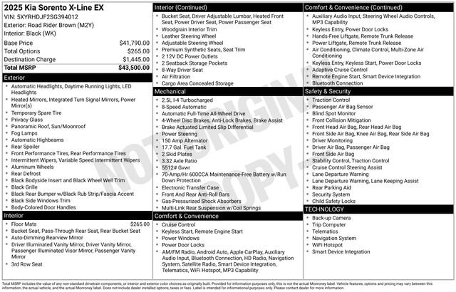 Used 2025 Kia Sorento X-Line EX image 10