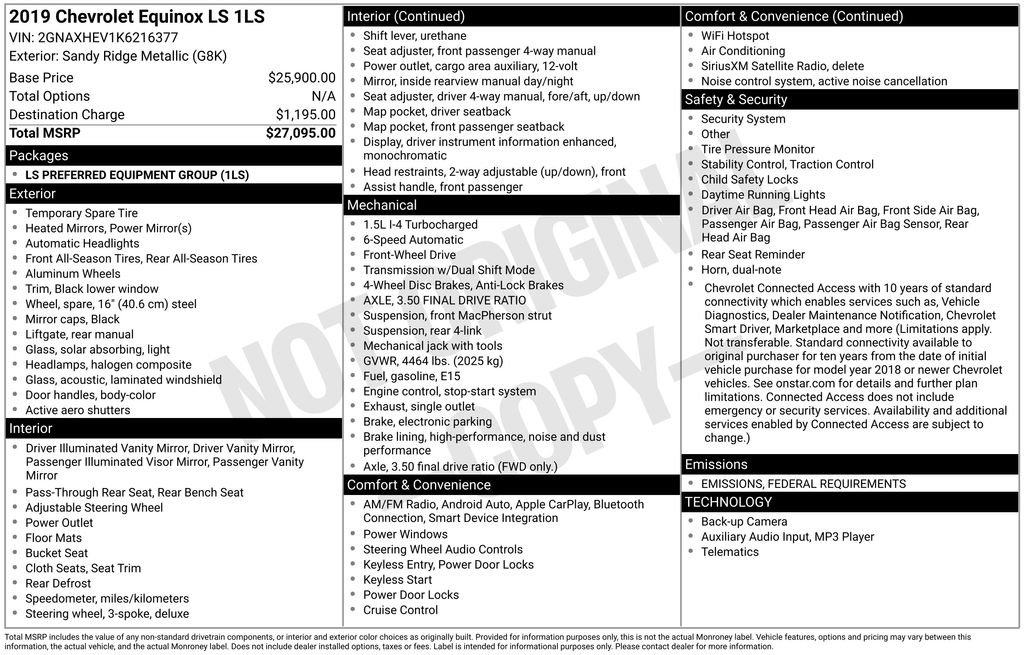 Used 2019 Chevrolet Equinox LS image 6