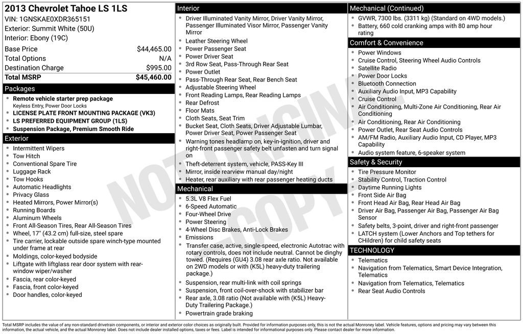 Used 2013 Chevrolet Tahoe LS AWD/4WD image 5