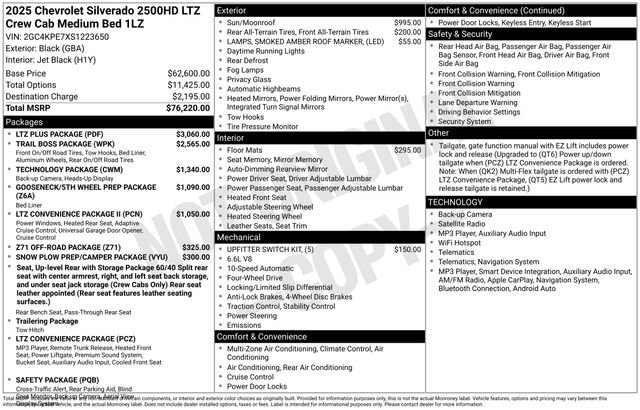 Certified 2025 Chevrolet Silverado 2500 LTZ w/ LTZ Plus Package AWD/4WD image 6