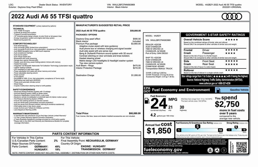 Used 2022 Audi A6 Premium Plus image 4