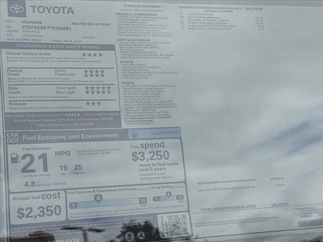 New 2026 Toyota 4Runner TRD Off-Road Premium AWD/4WD image 25