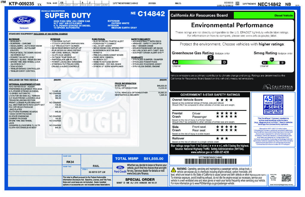 Used 2022 Ford F250 XLT w/ FX4 Off-Road Package AWD/4WD image 37