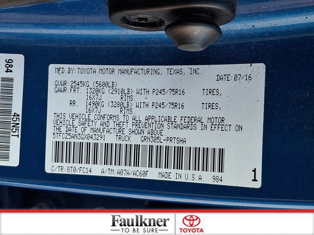 Certified 2016 Toyota Tacoma SR5 w/ SR5 Appearance Package (SN) AWD/4WD image 26