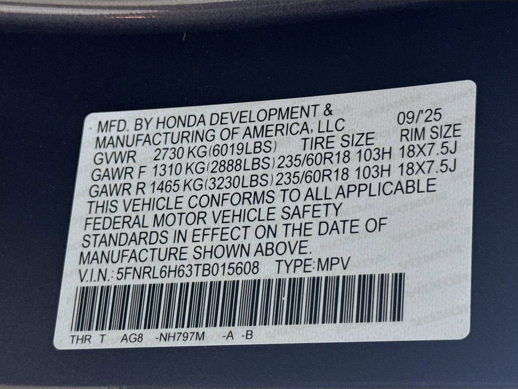 New 2026 Honda Odyssey EX-L image 33