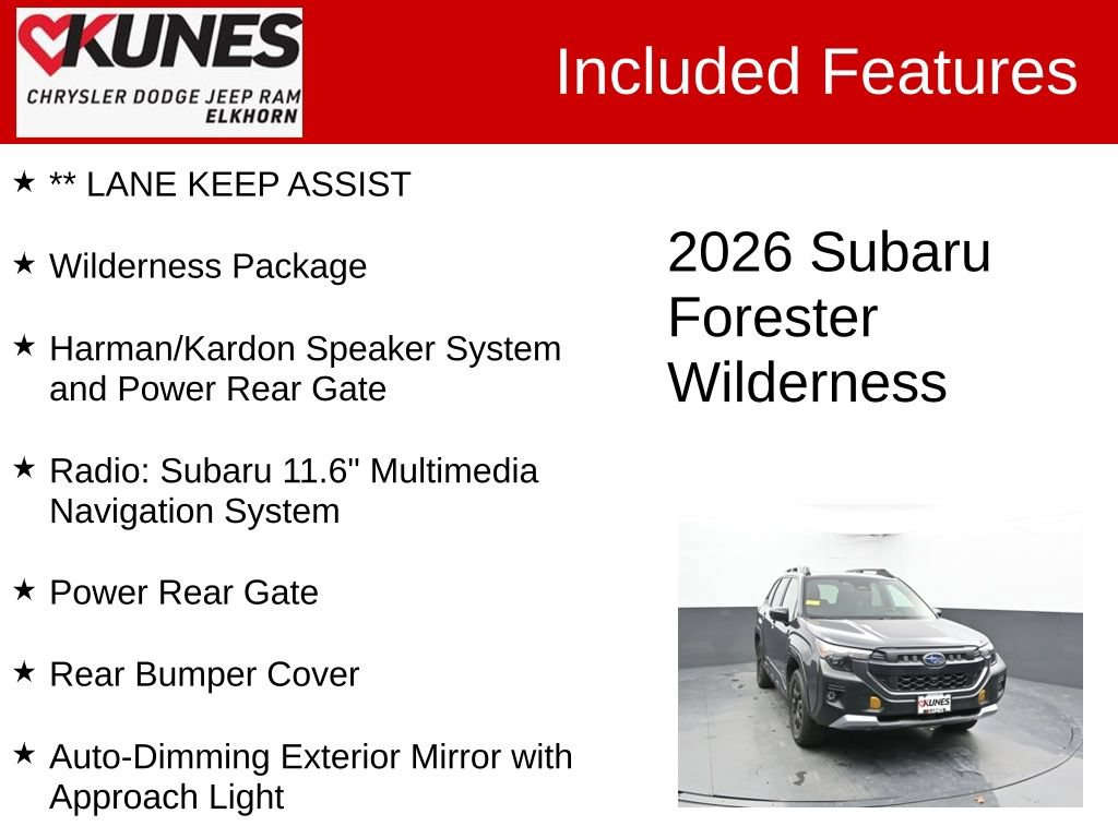 Used 2026 Subaru Forester Wilderness w/ Wilderness Package AWD/4WD image 3