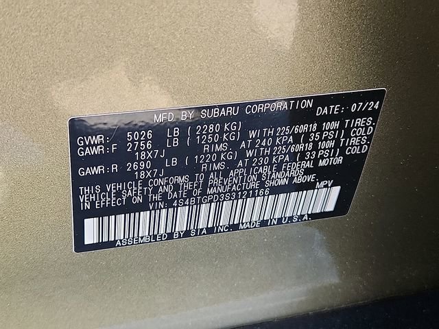 Certified 2025 Subaru Outback Touring XT AWD/4WD image 28
