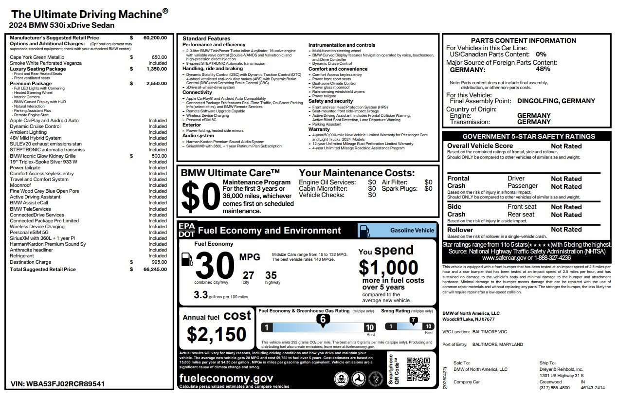 Used 2024 BMW 530i xDrive image 2