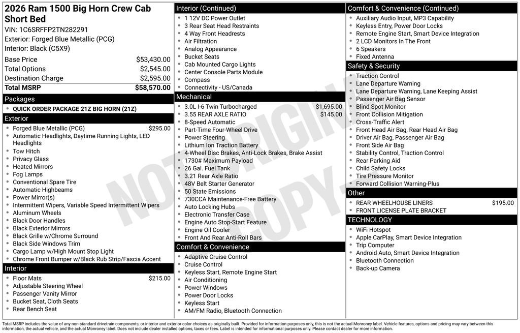New 2026 RAM 1500 Big Horn image 3