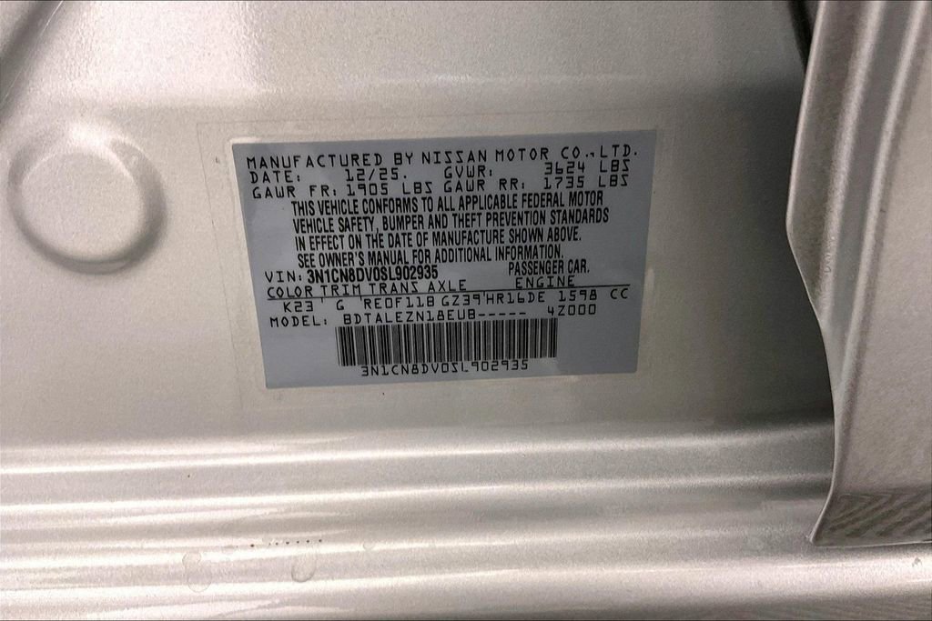 New 2025 Nissan Versa S w/ Trunk Package image 41