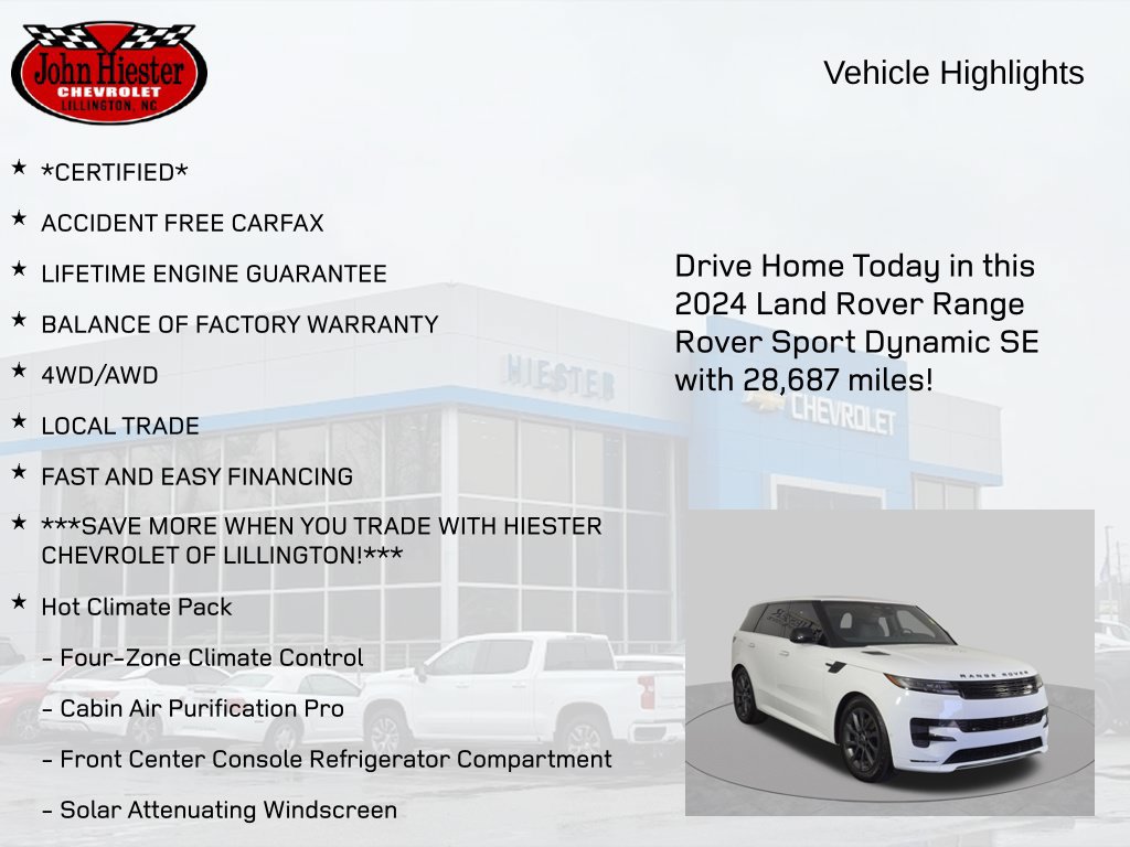 Used 2024 Land Rover Range Rover Sport Dynamic SE AWD/4WD image 5