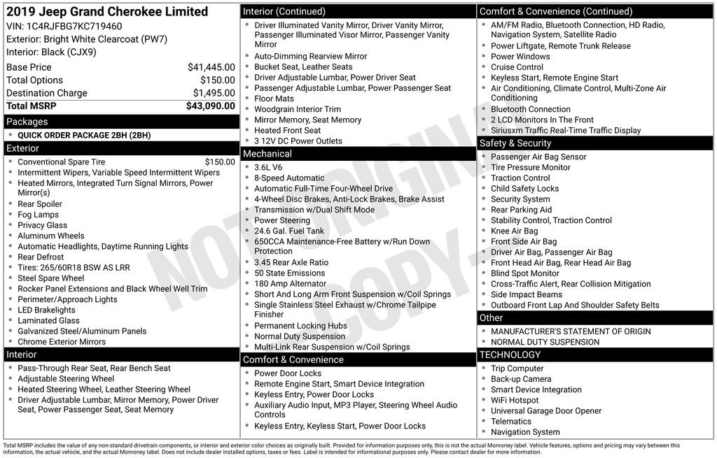 Used 2019 Jeep Grand Cherokee Limited image 36