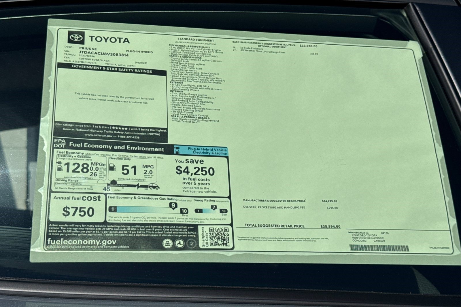 New 2027 Toyota Prius Plug-In Hybrid FWD image 28