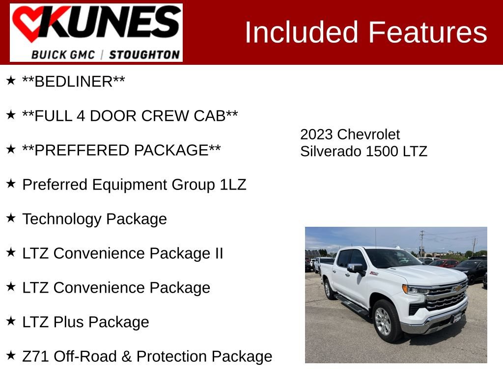Used 2023 Chevrolet Silverado 1500 LTZ w/ Technology Package AWD/4WD image 3