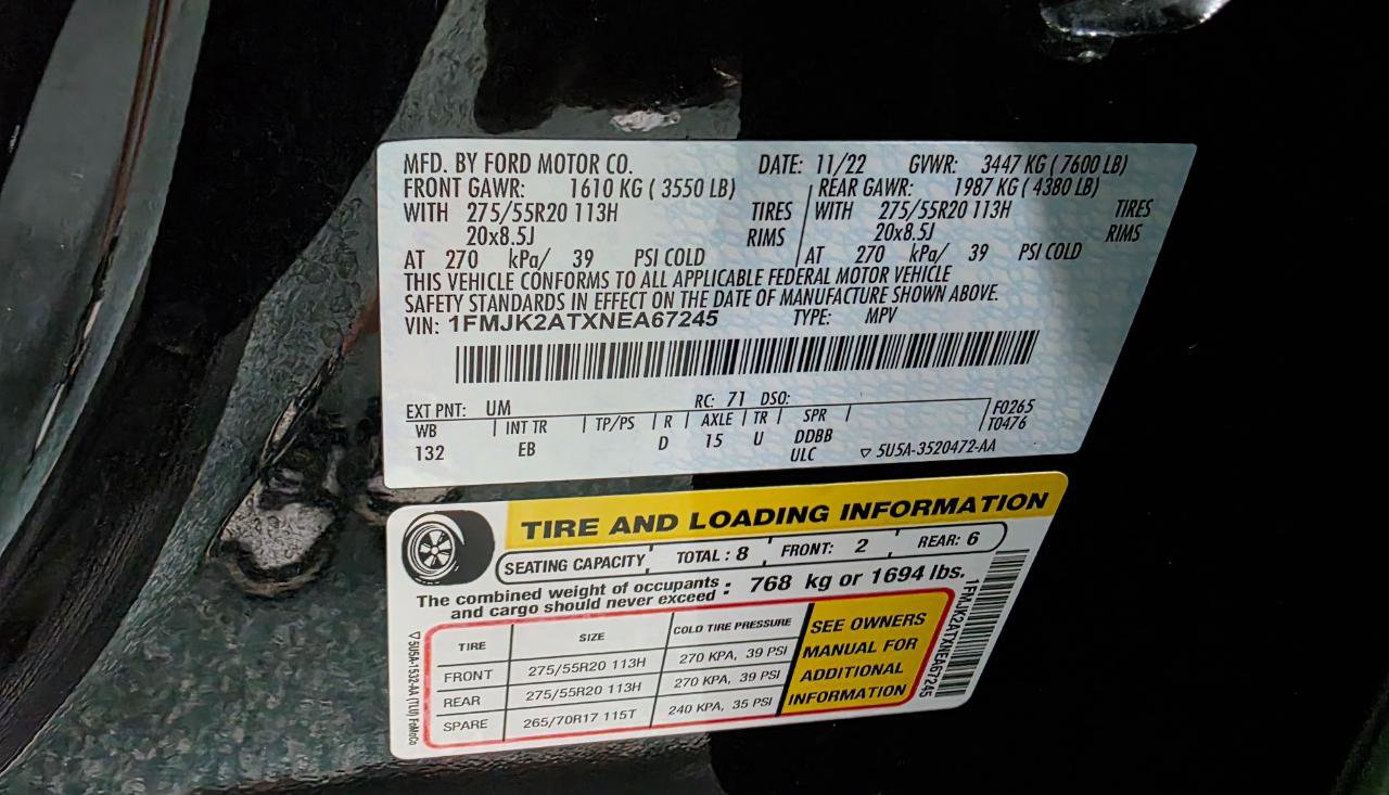 Used 2022 Ford Expedition Max Limited image 49