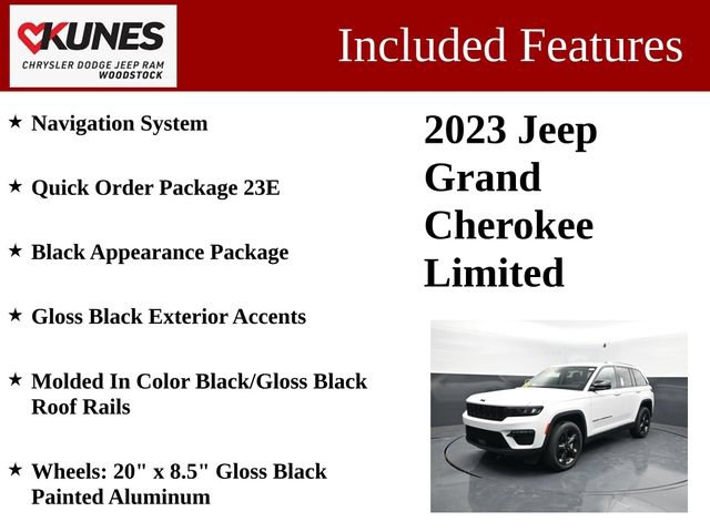 Used 2023 Jeep Grand Cherokee Limited w/ Black Appearance Package AWD/4WD image 3
