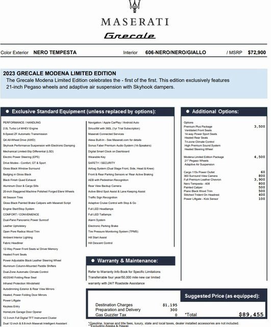 Certified 2023 Maserati Grecale Modena image 2
