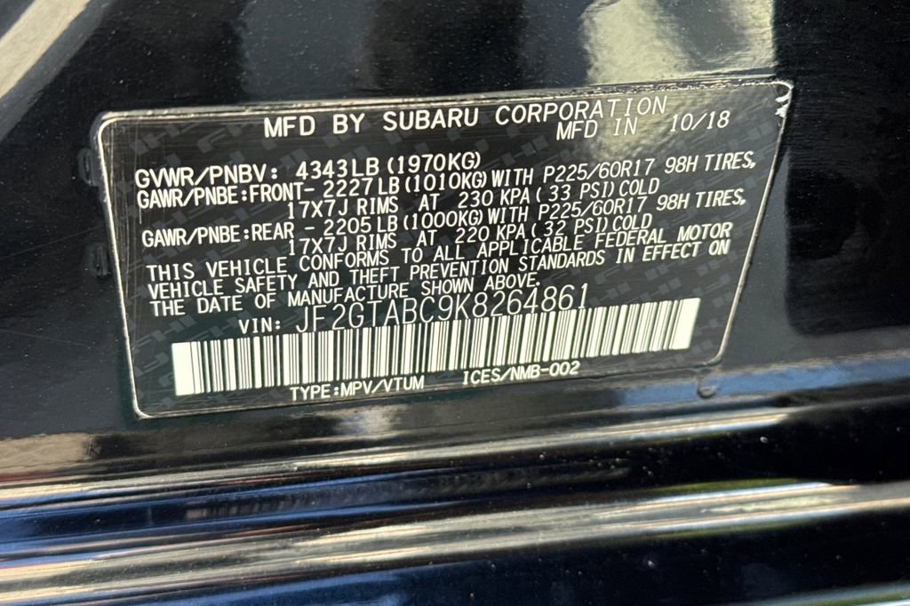 Used 2019 Subaru Crosstrek 2.0i w/ Eyesight System AWD/4WD image 33