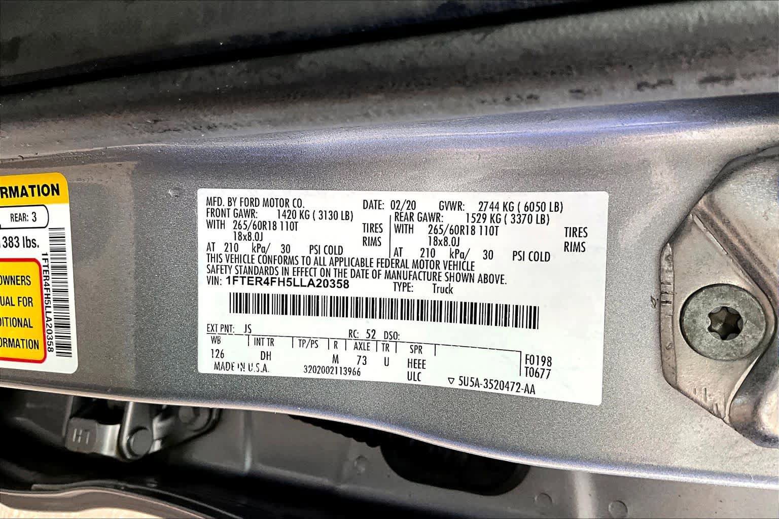Used 2020 Ford Ranger Lariat w/ FX4 Off-Road Package AWD/4WD image 38