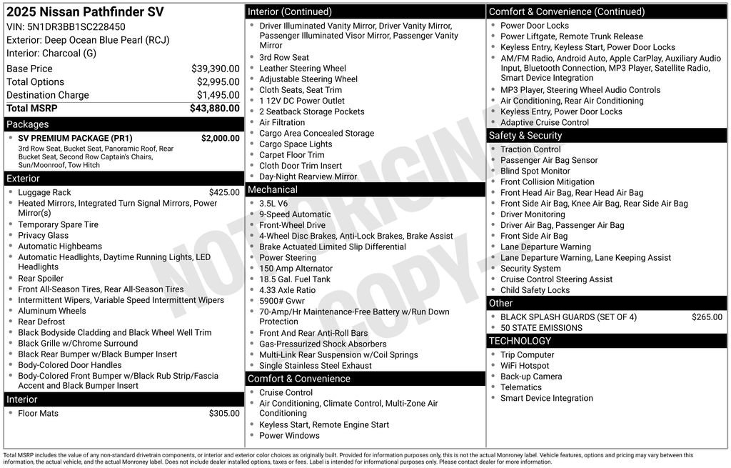 Used 2025 Nissan Pathfinder SV w/ SV Premium Package image 11