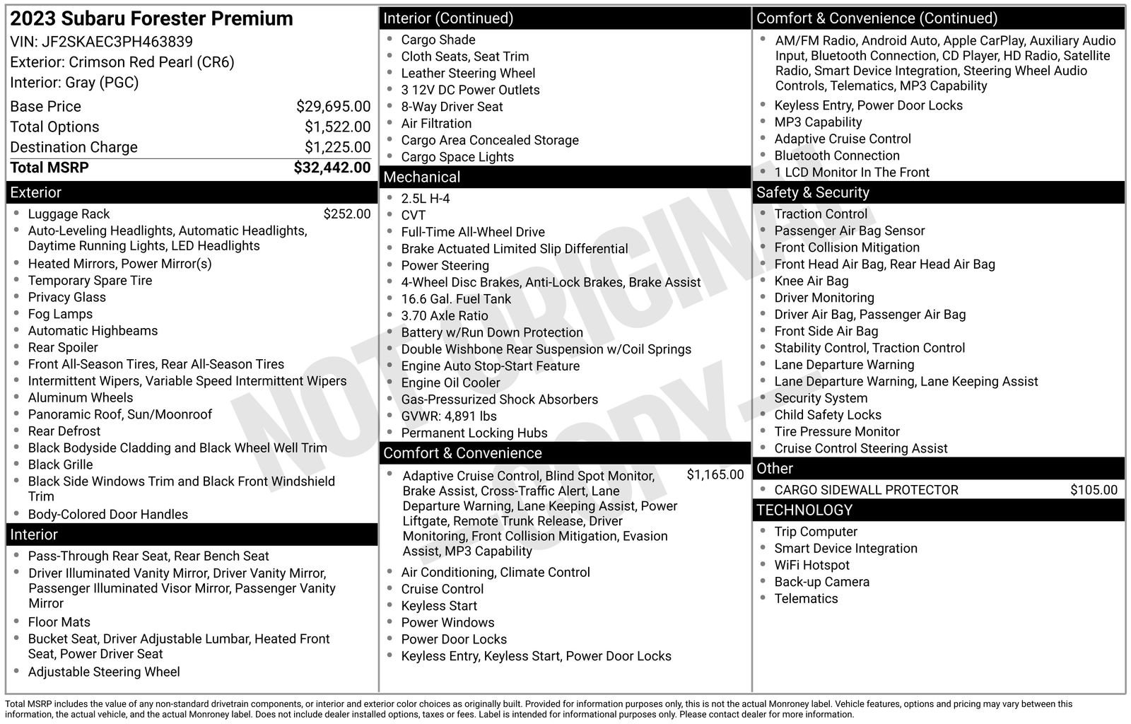 Certified 2023 Subaru Forester Premium AWD/4WD image 33