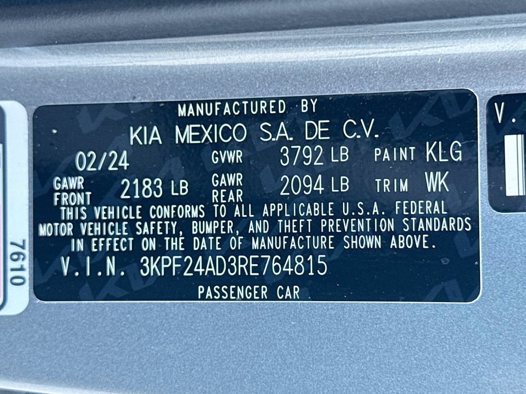 Certified 2024 Kia Forte LXS FWD image 33