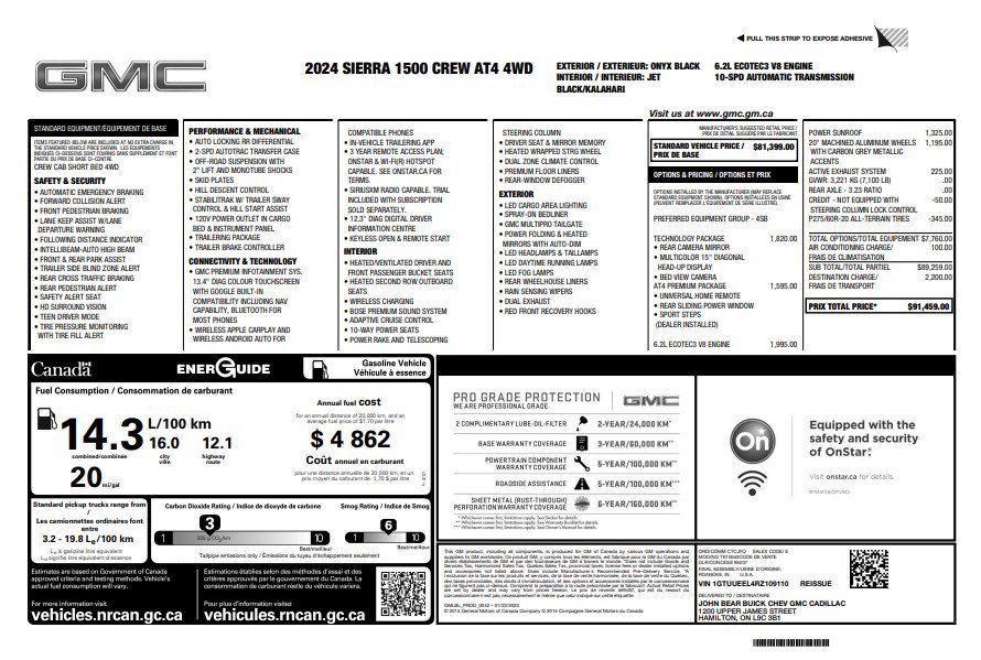 Certified 2024 GMC Sierra 1500 AT4 w/ Technology Package AWD/4WD image 33