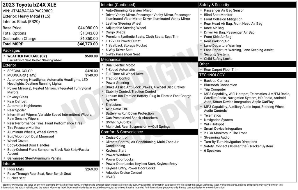 Used 2023 Toyota bZ4X AWD w/ Weather Package image 31