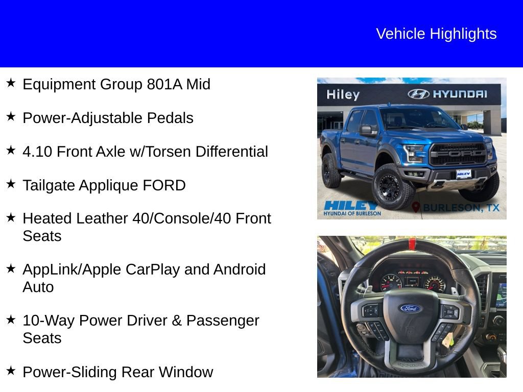 Used 2019 Ford F150 Raptor w/ Equipment Group 801A Mid AWD/4WD image 9