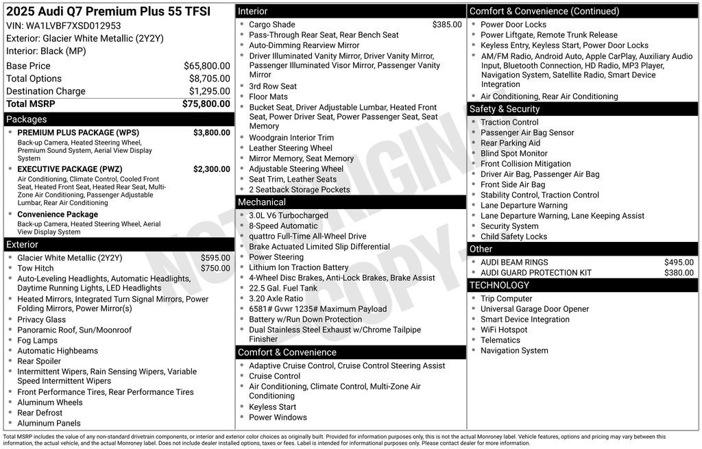 Used 2025 Audi Q7 3.0T Premium Plus w/ Premium Plus Package image 36