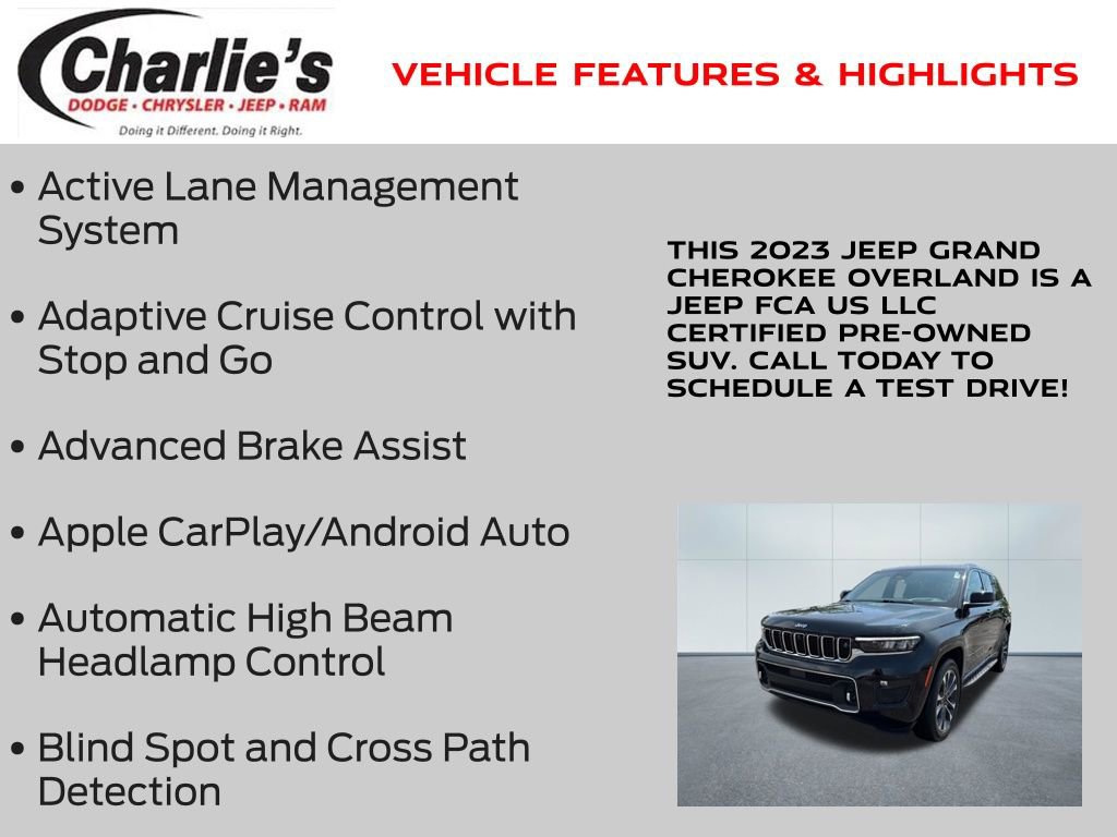 Certified 2023 Jeep Grand Cherokee Overland w/ Adv Protech Group III AWD/4WD image 7