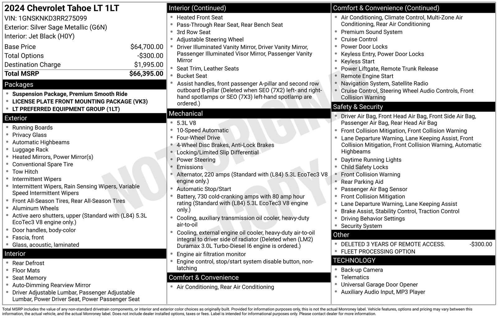 Used 2024 Chevrolet Tahoe LT AWD/4WD image 7