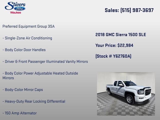 Used 2018 GMC Sierra 1500 SLE w/ Elevation Edition AWD/4WD image 16