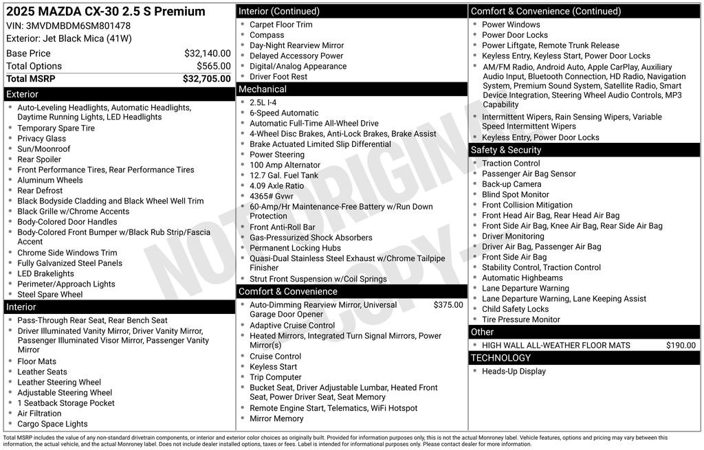 New 2025 MAZDA CX-30 AWD 2.5 S w/ Premium Package image 7