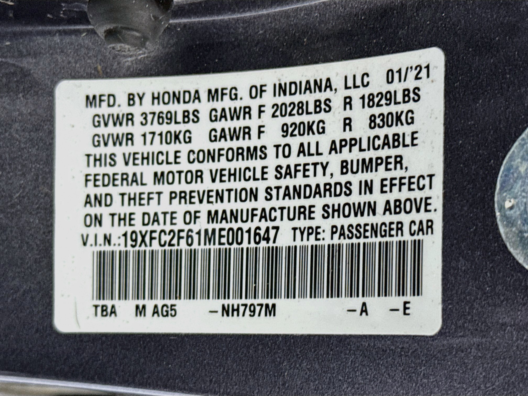 Certified 2021 Honda Civic LX image 29
