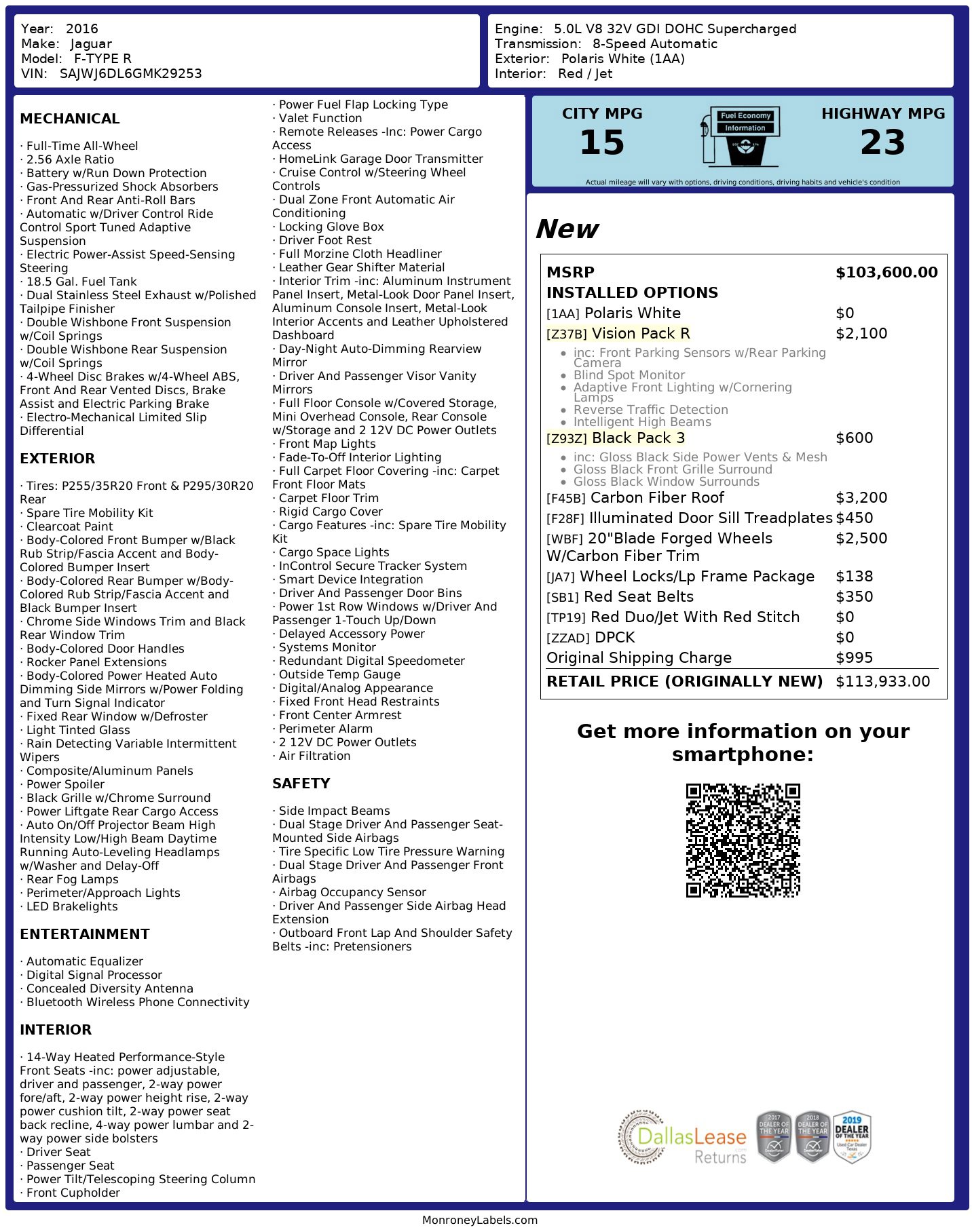 Used 2016 Jaguar F-TYPE R image 3