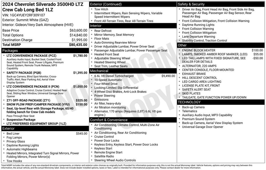 Used 2024 Chevrolet Silverado 3500 LTZ w/ LTZ Convenience Package image 2