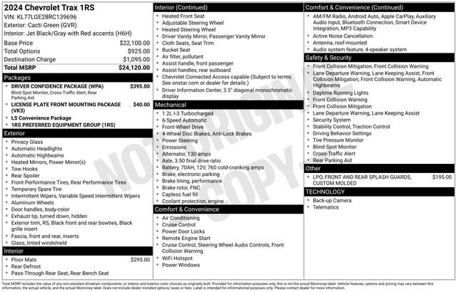 Used 2024 Chevrolet Trax RS w/ Driver Confidence Package image 5