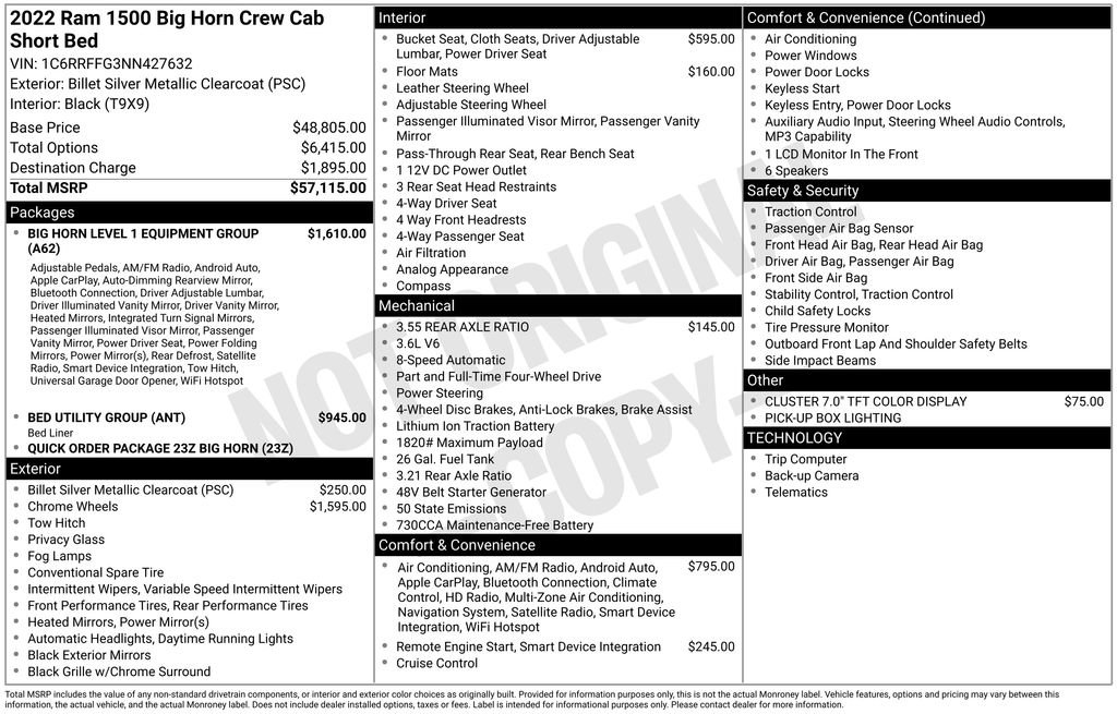Used 2022 RAM 1500 Big Horn AWD/4WD image 2
