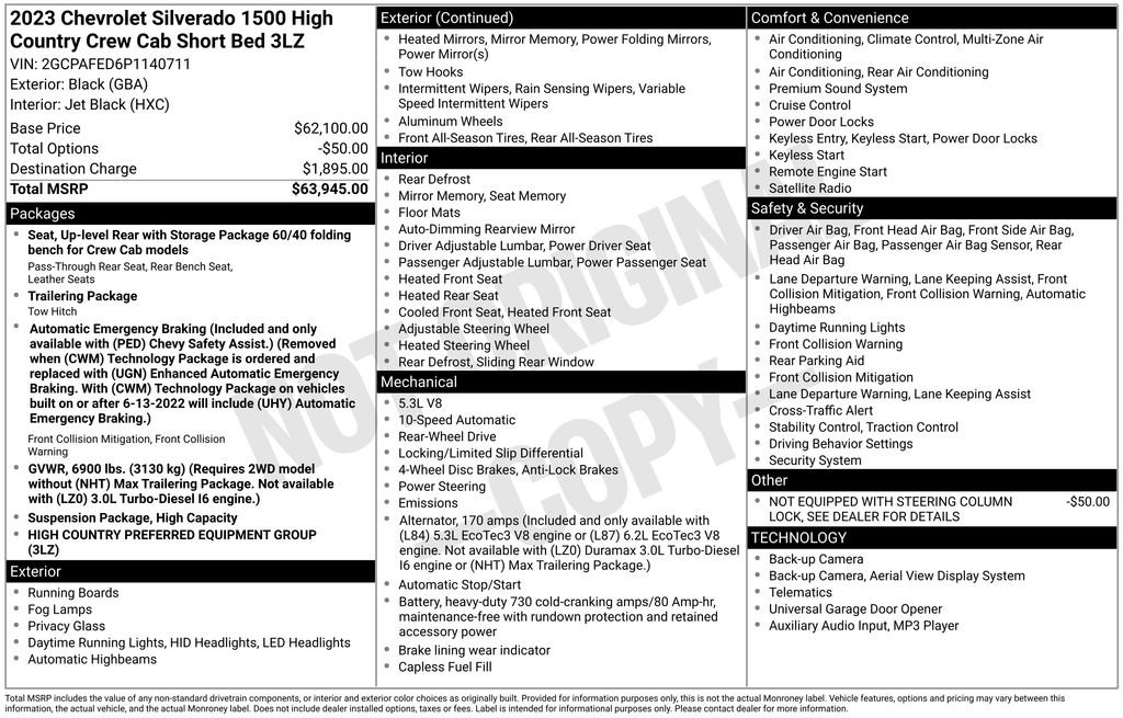 Used 2023 Chevrolet Silverado 1500 High Country image 6