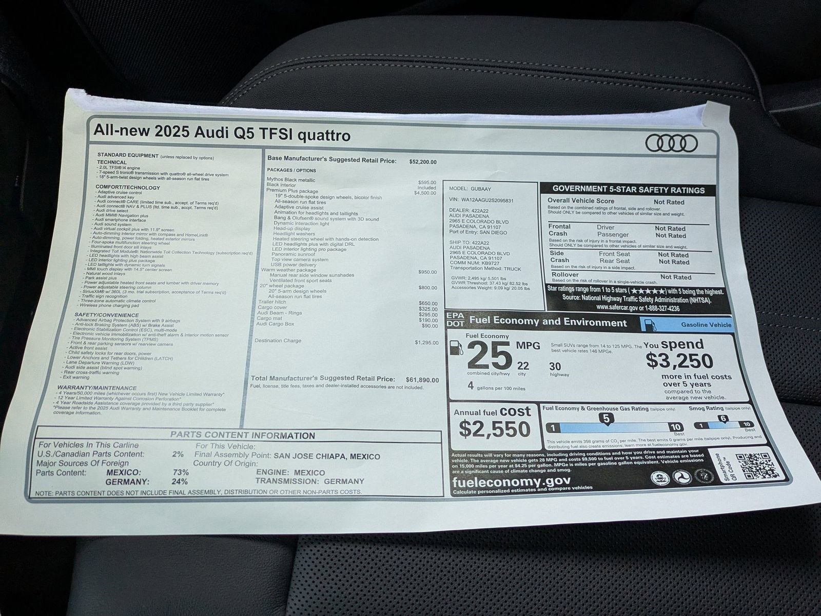 New 2025 Audi Q5 Premium Plus image 18